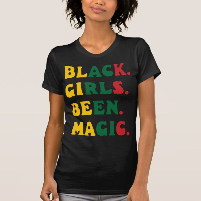 Camiseta Meninas Negras Foram Rainha Americana Magia (Frente)