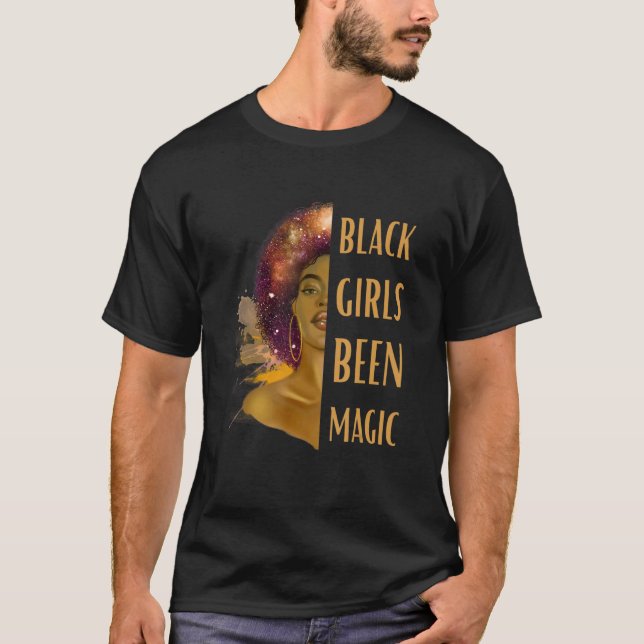 Camiseta Meninas Negras Foram Uma História Negra Mágica, Mê (Frente)