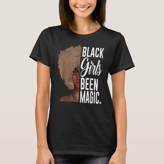 Camiseta Meninas Negras Foram Uma História Negra Mágica, Mê (Frente)