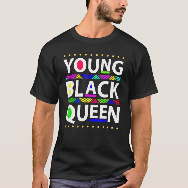 Camiseta Meninas Negras Jovens da Rainha Negra História Mês (Frente)