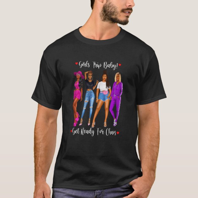 Camiseta Meninas Negras Viagem Bebê Vaga Férias Soma (Frente)