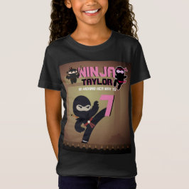 Camiseta Meninas NINJA Kicking It Karate Warrior Pink