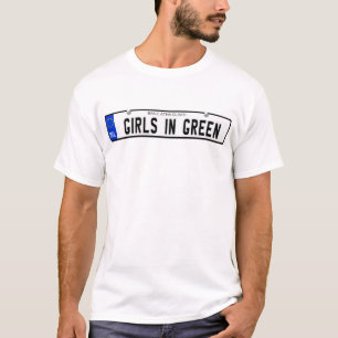 Camiseta Meninas no verde - placa irlandesa