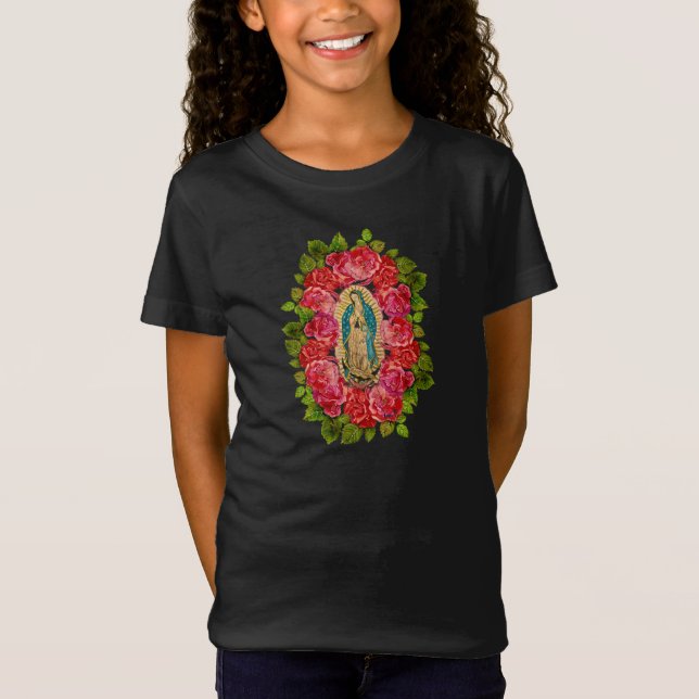 Camiseta Meninas Nossa Senhora de Guadalupe T-Shirt (Frente)