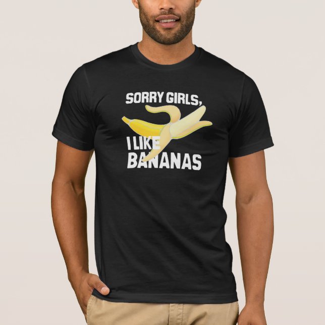 CAMISETA MENINAS PESAROSAS EU GOSTO DE BANANAS - BRANCO - (Frente)