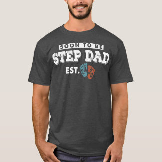 Camiseta Meninas Promovidas para a Gravidez Stepdad est 202