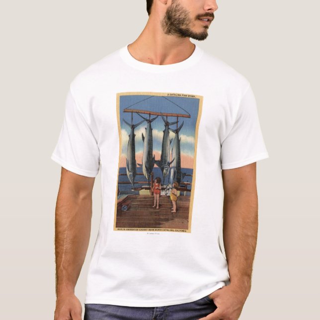 Camiseta Meninas que olham o espadarte travado (Frente)