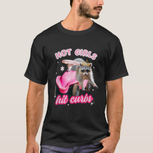 Camiseta Meninas Quentes Atingem Curbs Engraçados Carro Cor