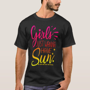 Camiseta Meninas Querem Que As Férias Da Sun Beach Sejam Es