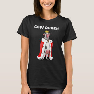Camiseta Meninas Rainha da Vaca Vaca Fazendeira Mulheres V