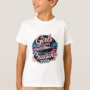 Camiseta Meninas Retro em Cruzeiros 2026 Viagem de Cruzeiro
