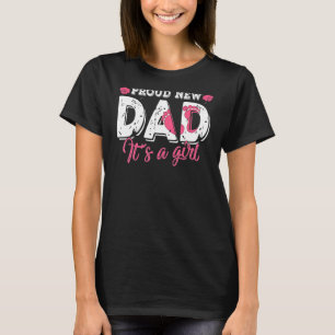 Camiseta Meninas Retro Gênero Revelam Novo papai Orgulhoso