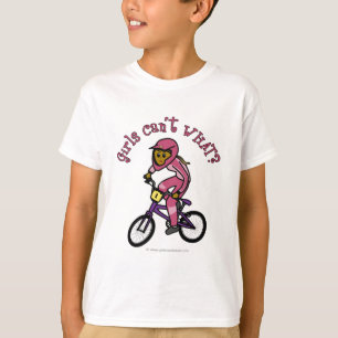 Camiseta Meninas Rosa Escuras BMX