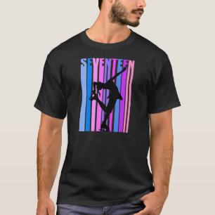 Camiseta Meninas Rosa Gelado Pintando 17º Aniversário Dança