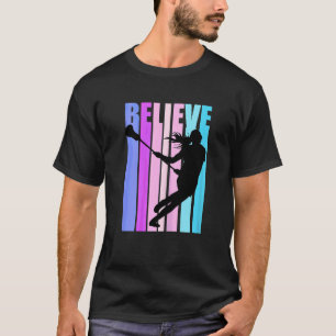 Camiseta Meninas Rosa Lacrosse Player Equipe Treinadora Moe
