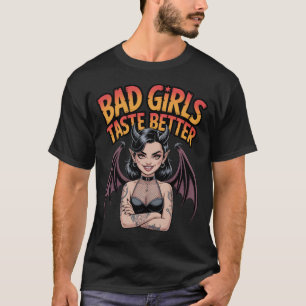 Camiseta Meninas ruins gostam mais góticas da tatuagem de d