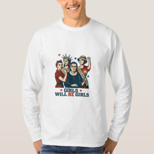 Camiseta Meninas Serão Feministas Mulheres Empoderadas