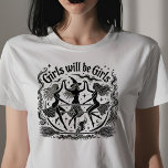 Camiseta Meninas serão garotas<br><div class="desc">Meninas serão garotas</div>