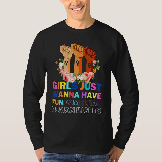 Camiseta Meninas Só Querem Ter Direitos Humanos Fundamentai (Frente)