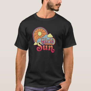 Camiseta Meninas Só Querem Ter Um Retro De Verão Com Sol