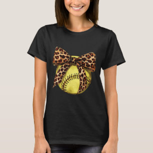Camiseta Meninas Softll Leopardo Impressão Animal Laço Fita
