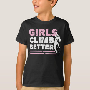 Camiseta Meninas Subem Melhor Nas Montanhas Exteriores
