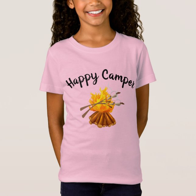 Camiseta Meninas T-Shirt Happy Camper (Frente)