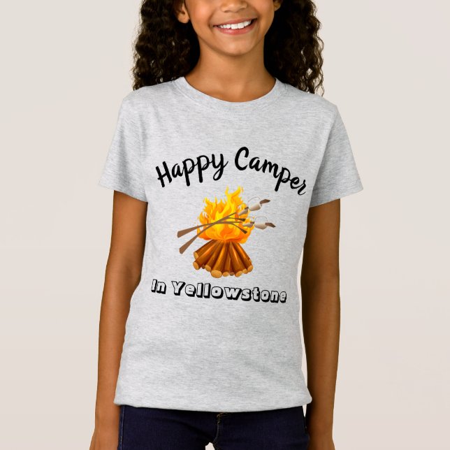 Camiseta Meninas T-Shirt Happy Camper (Frente)
