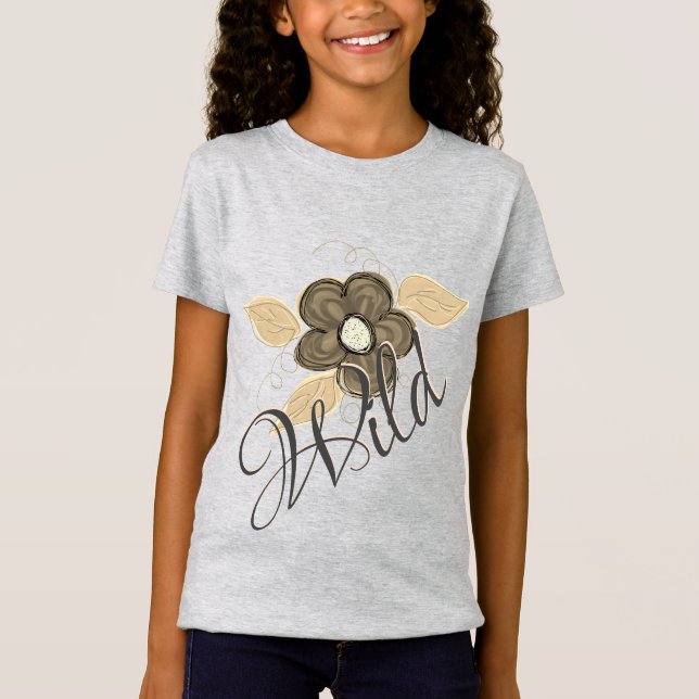 Camiseta Meninas t-shirt selvagem (Frente)