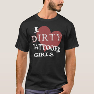 Camiseta Meninas Tattooed sujas (escuras)