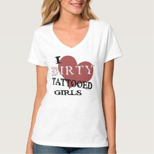 Camiseta Meninas Tattooed sujas Lez