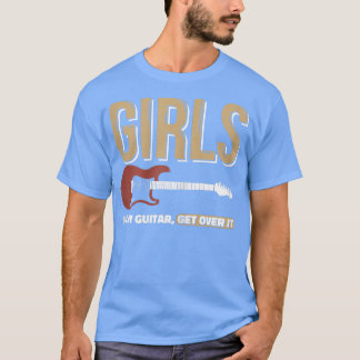 Camiseta Meninas tocam guitarra para uma guitarra tocando m