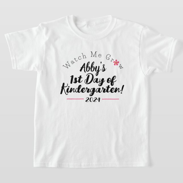 Camiseta Meninas Vejam-me Crescer 1rua Dia do Jardim de Inf (Postura )