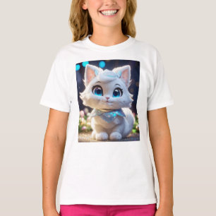 Camiseta Meninas Vestir Modelo Kitten Meninas