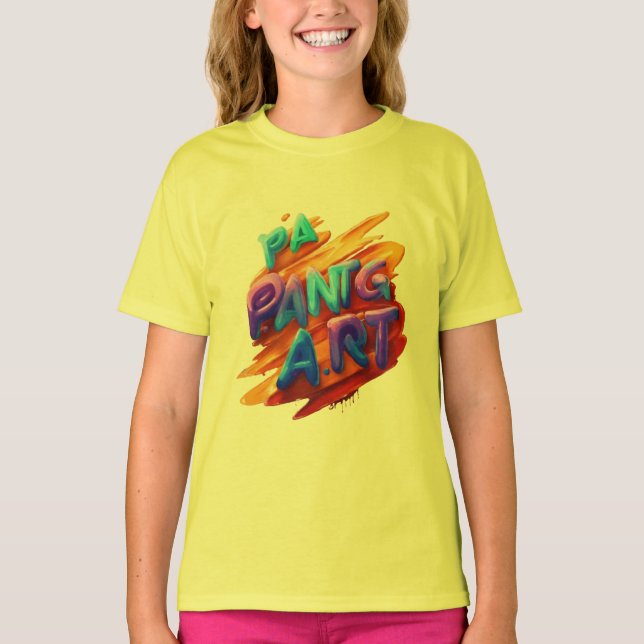 Camiseta Meninas Vestir PA PANTG ART Raparigas Crianças T-S (Frente)