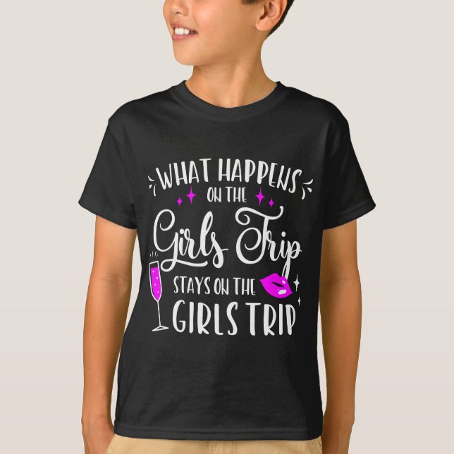 Camiseta Meninas Viagem De Idiota Vaga De Vaga De Vítima (Frente)