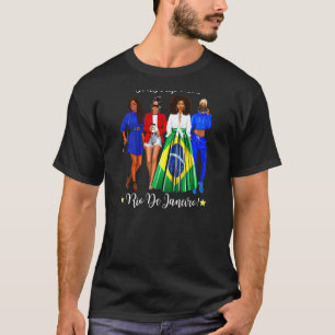 Camiseta Meninas Viagem Rio De Janeiro Férias Negras