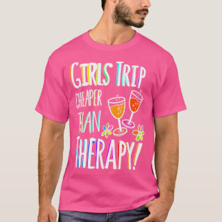 Camiseta Meninas Viajam Mais Baratas Que Terapia - Paleta C