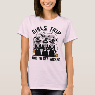 Camiseta Meninas Viajam para Ficar Dias de as Bruxas engraç