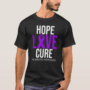 Camiseta Meningite Consciência Esperança Amor Curva Borgonh