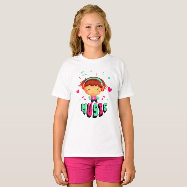 Camiseta Menininha com música (Frente Completa)