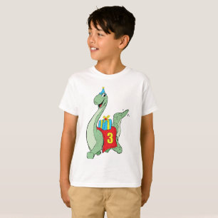 Camiseta Menino, 3º aniversário Dinossauro