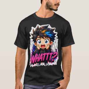 Camiseta Menino Anime Chibi Surpreso "O QUÊ?!" - Pai Colori