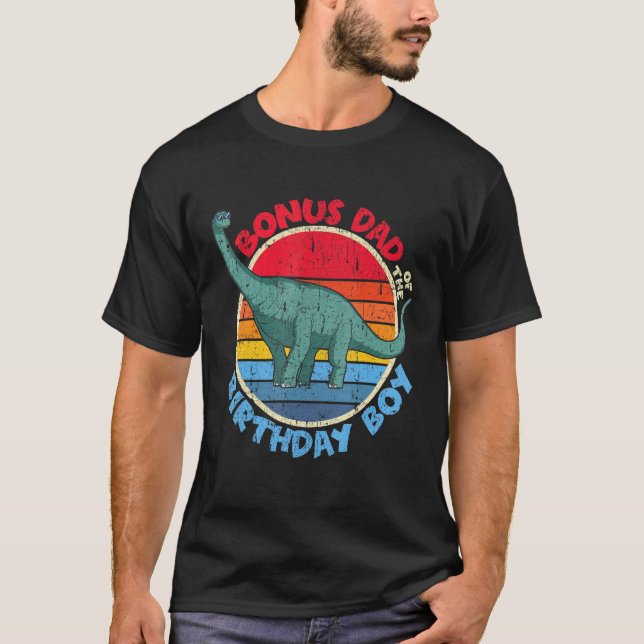Camiseta Menino Aniversário I Pai Bono I Brachiosaurus I Fa (Frente)