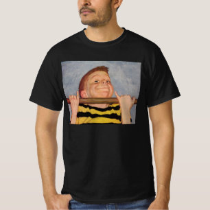 Camiseta Menino Antigo Fazendo Flexões de Braço, Aptidão Fí