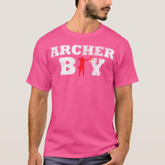 Camiseta Menino Arqueiro Silhueta do Jogador de Arquear Esp
