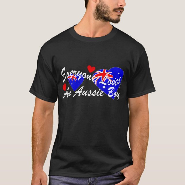 Camiseta Menino australiano dos amores (escuro) (Frente)