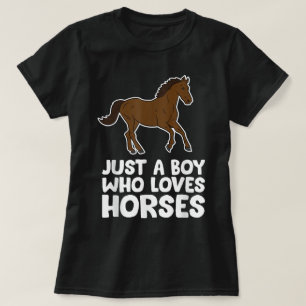 Camiseta Menino Cavalo Apenas um Menino que Ama Cavalos