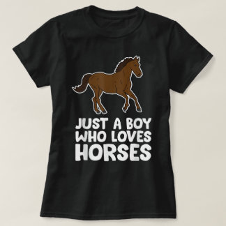 Camiseta Menino Cavalo Apenas um Menino que Ama Cavalos