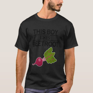 Camiseta Menino Comendo Beterraba Deliciosa Legume